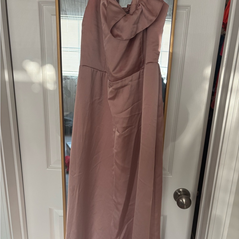 Show Me Your MuMu Dusty Rose Maxi Dress with Ruffle Detail